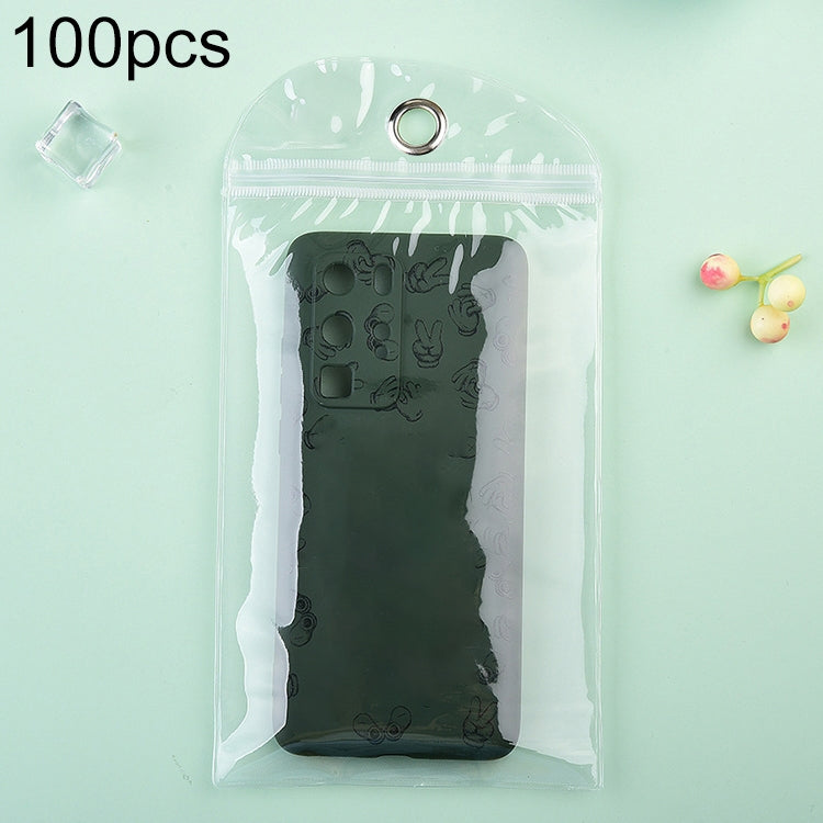 Sacchetto di imballaggio autosigillante trasparente in PVC da 100 pezzi per custodia del telefono, dimensioni: 18x29 cm, 100pcs 18 x 29cm