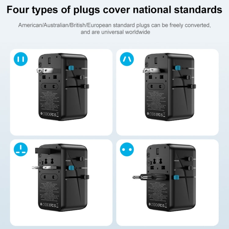 MOMAX UA11 1-World 20W PD Adattatore di alimentazione per caricabatterie rapido da viaggio globale, UA11 (Black), UA11 (Blue), UA11, UA11 (Yellow)