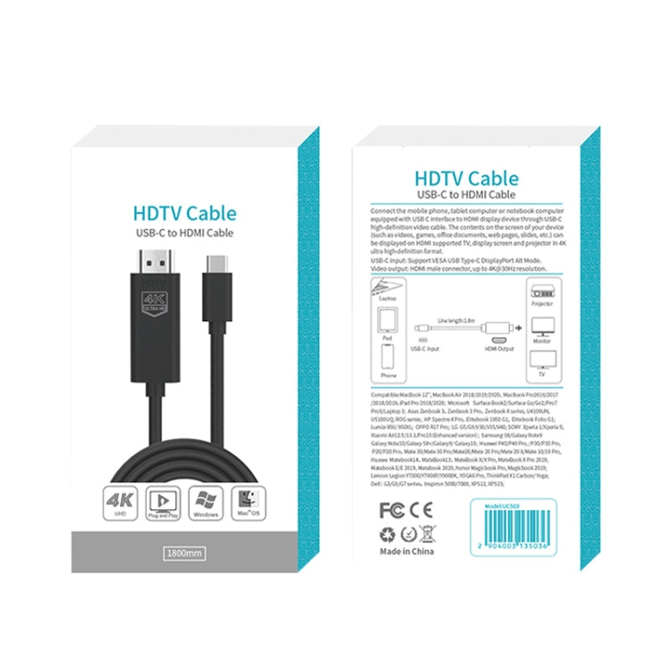 Cavo USB-C a HDMI 4K 30Hz 1,8 m Onten UC503