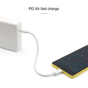 Cavo di ricarica rapida USB-C/Type-C maschio PD 5A a USB-C/Type-C maschio, lunghezza cavo: 2 m, 2m