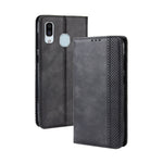Custodia portafoglio in pelle per Galaxy A20 con fibbia magnetica