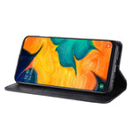 Custodia portafoglio in pelle per Galaxy A20 con fibbia magnetica