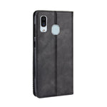 Custodia portafoglio in pelle per Galaxy A20 con fibbia magnetica