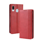 Custodia portafoglio in pelle per Galaxy A20 con fibbia magnetica