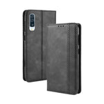 Custodia portafoglio in pelle per Galaxy A70 con chiusura magneti