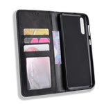 Custodia portafoglio in pelle per Galaxy A70 con chiusura magneti