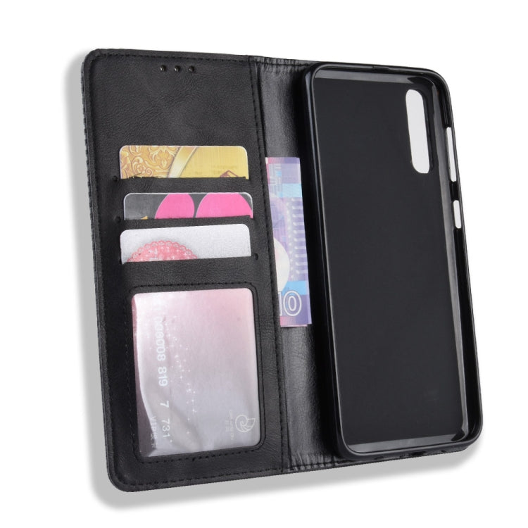Custodia portafoglio in pelle per Galaxy A70 con chiusura magneti