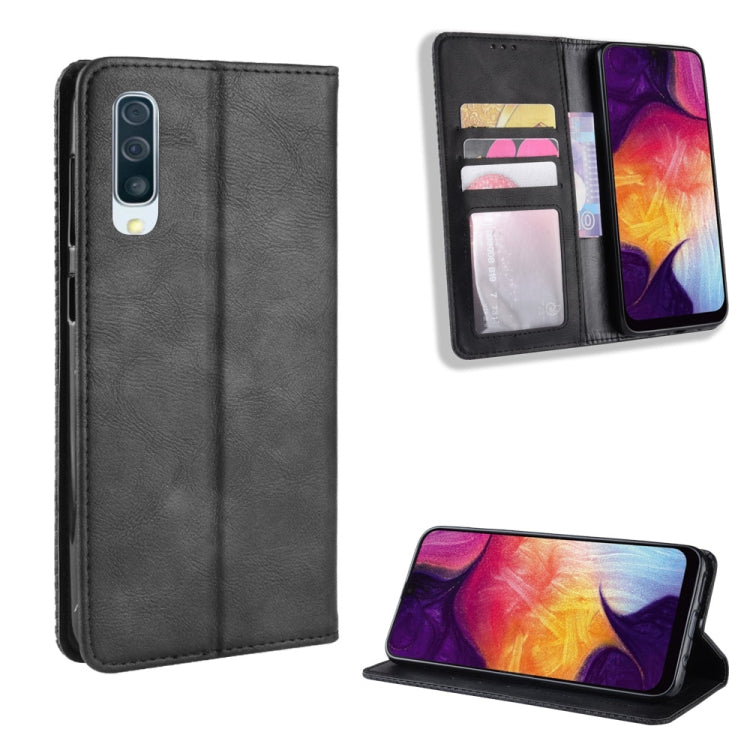 Custodia portafoglio in pelle per Galaxy A70 con chiusura magneti