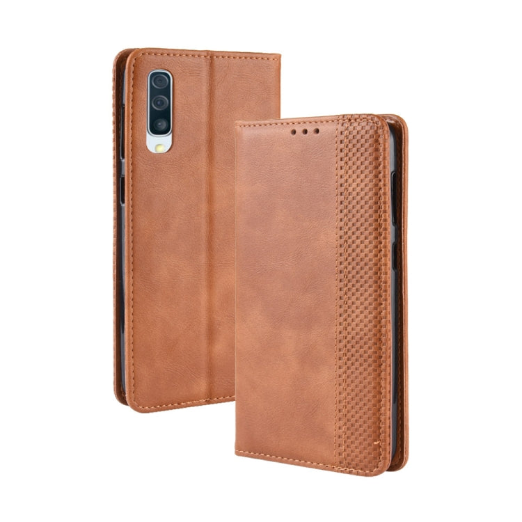 Custodia portafoglio in pelle per Galaxy A70 con chiusura magneti