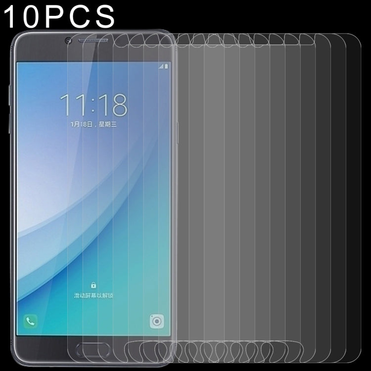 Pellicola in vetro temperato 9H per Galaxy C7 Pro 10 pezzi