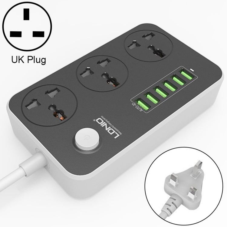LDNIO SC3604 multipresa 6 porte USB 3 prese 2 m cavo