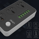 LDNIO SC3604 multipresa 6 porte USB 3 prese 2 m cavo