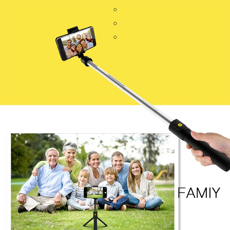 K10 Bluetooth 4.0 Telefono cellulare regolabile Bluetooth Selfie Stick Autoscatto Treppiede con asta