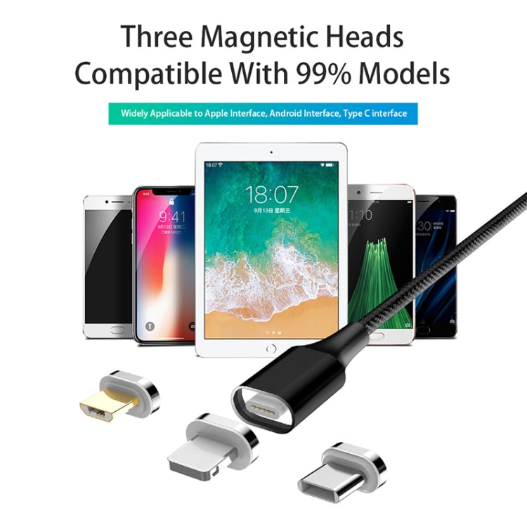Cavo dati magnetico intrecciato in nylon da USB a micro USB M11 5A, lunghezza cavo: 2 m, Micro USB
