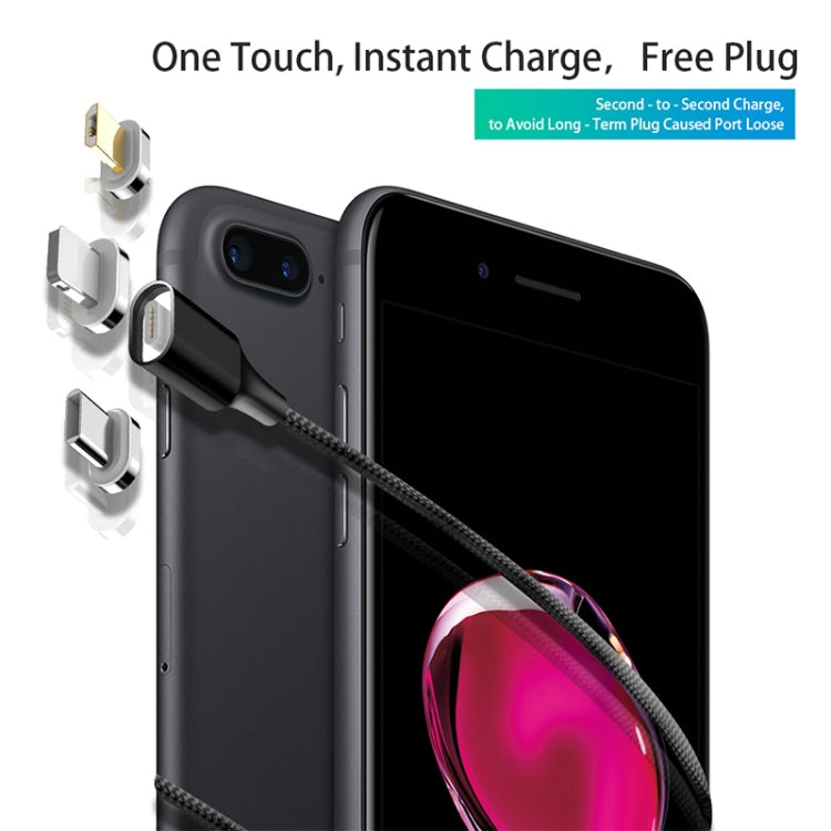 Cavo dati magnetico intrecciato in nylon M11 3A da USB a USB-C / Type-C, lunghezza cavo: 1 m, USB-C / Type-C