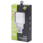 Caricatore da viaggio USB-C 20W QC 3.0 PD 3.0 EU Plug
