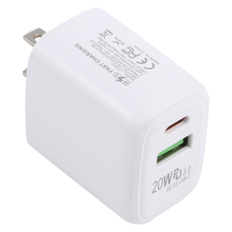 Caricatore da viaggio USB-C 20W QC 3.0 PD 3.0 US Plug