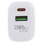 Caricatore da viaggio USB-C 20W QC 3.0 PD 3.0 US Plug