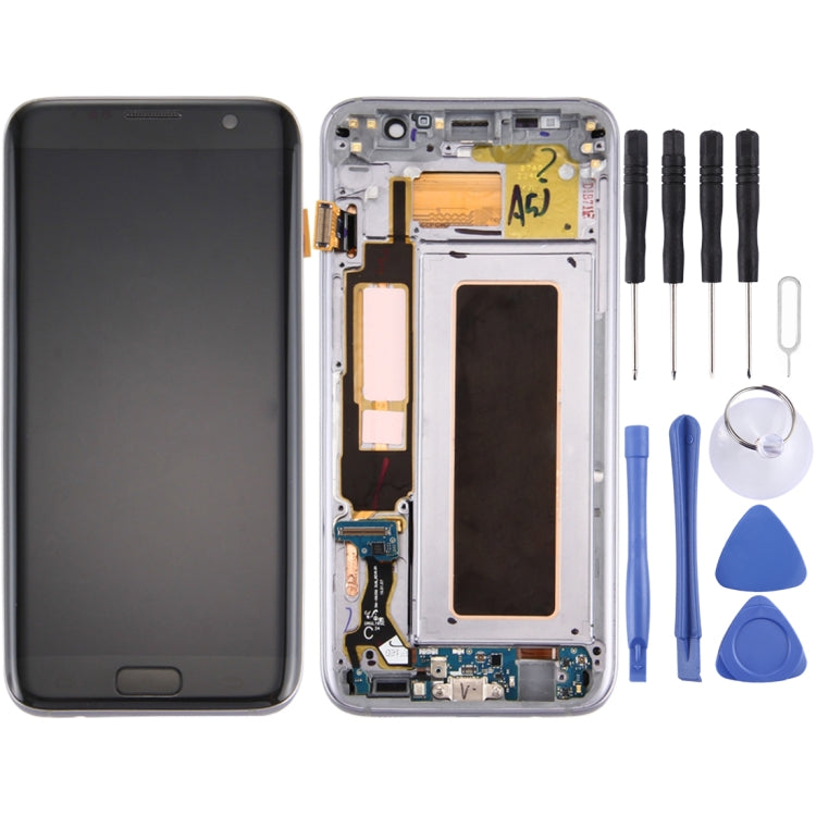 Schermo LCD originale e digitalizzatore assemblato completo con telaio, scheda porta di ricarica, pulsante volume e pulsante di accensione per Galaxy S7 Edge / G935F, For Samsung Galaxy S7 Edge / G935F, For Galaxy S7 Edge / G935F (Frame)