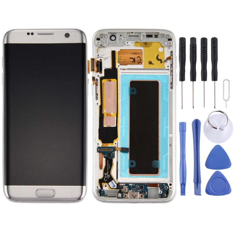 Schermo LCD originale e digitalizzatore assemblato completo con telaio, scheda porta di ricarica, pulsante volume e pulsante di accensione per Galaxy S7 Edge / G935F, For Samsung Galaxy S7 Edge / G935F, For Galaxy S7 Edge / G935F (Frame)