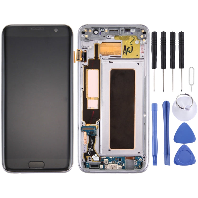 Per Galaxy S7 Edge / G935A Schermo LCD originale e digitalizzatore assemblaggio completo con telaio, scheda porta di ricarica, pulsante volume e pulsante di accensione, For Samsung Galaxy S7 Edge / G935A, For Galaxy S7 Edge / G935A (Frame)