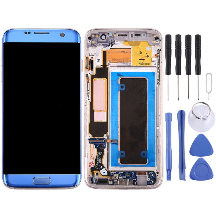 Per Galaxy S7 Edge / G935A Schermo LCD originale e digitalizzatore assemblaggio completo con telaio, scheda porta di ricarica, pulsante volume e pulsante di accensione, For Samsung Galaxy S7 Edge / G935A, For Galaxy S7 Edge / G935A (Frame)