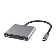 Multifunzione 4 in 1 da USB-C/Tipo-C a PD USB-C/Tipo-C +USB 3.0+Doppio HUB HDMI Docking Station