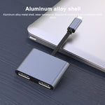 Multifunzione 4 in 1 da USB-C/Tipo-C a PD USB-C/Tipo-C +USB 3.0+Doppio HUB HDMI Docking Station