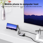 Multifunzione 4 in 1 da USB-C/Tipo-C a PD USB-C/Tipo-C +USB 3.0+Doppio HUB HDMI Docking Station