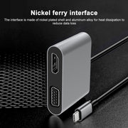 Docking station HUB multifunzione da USB-C/Tipo-C a HDMI+VGA 2 in 1