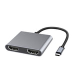 Docking station multifunzione 2 in 1 da USB-C/Tipo-C a doppio HUB HDMI