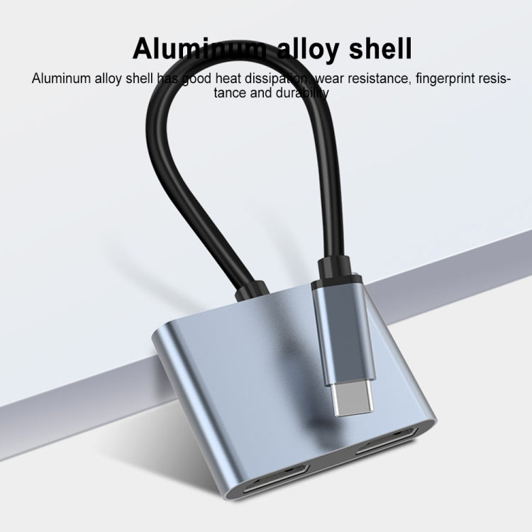 Docking station multifunzione 2 in 1 da USB-C/Tipo-C a doppio HUB HDMI