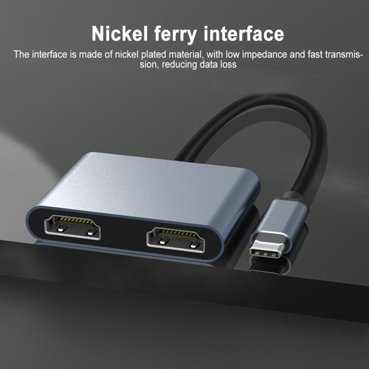 Docking station multifunzione 2 in 1 da USB-C/Tipo-C a doppio HUB HDMI