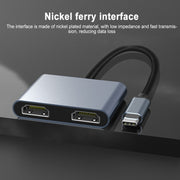 Docking station multifunzione 2 in 1 da USB-C/Tipo-C a doppio HUB HDMI