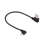 Cavo di ricarica da gomito USB a micro USB da 24 cm