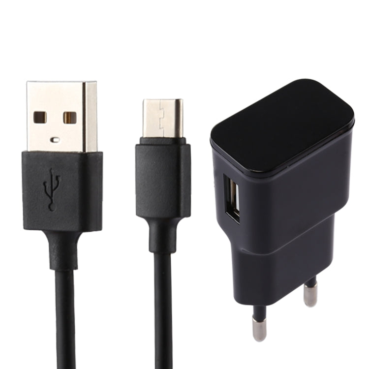 Caricatore USB 5V 2.1A con cavo USB-C da 1 m, presa EU