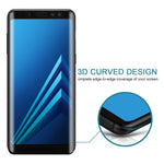 Pellicola vetro temperato per Galaxy A8 (2018) con bordo 3D