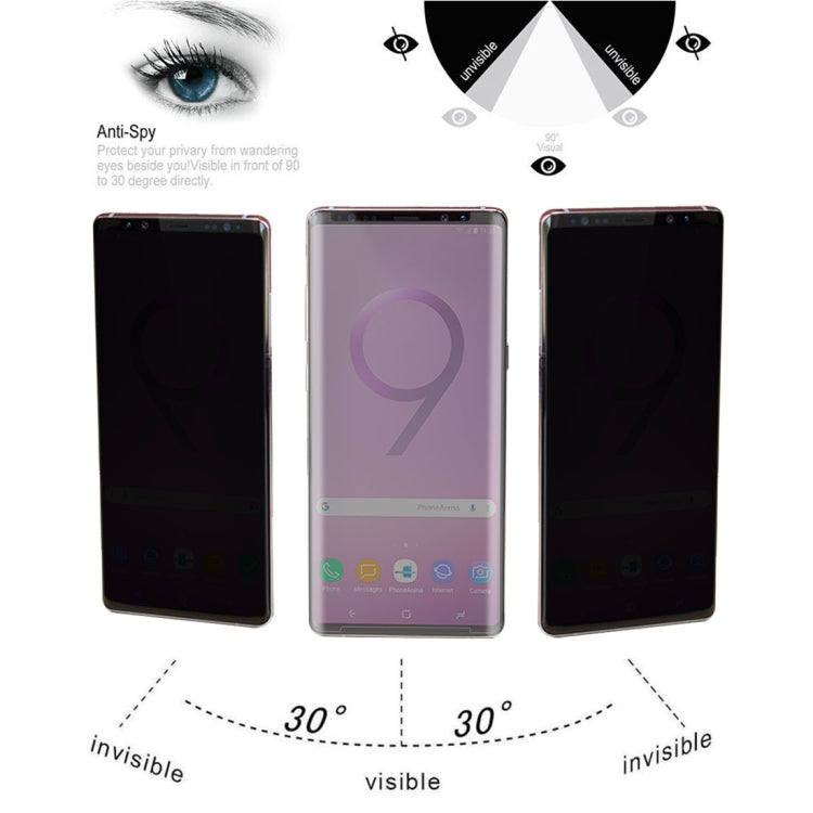 Pellicola in vetro temperato 3D antiriflesso per Galaxy Note 9