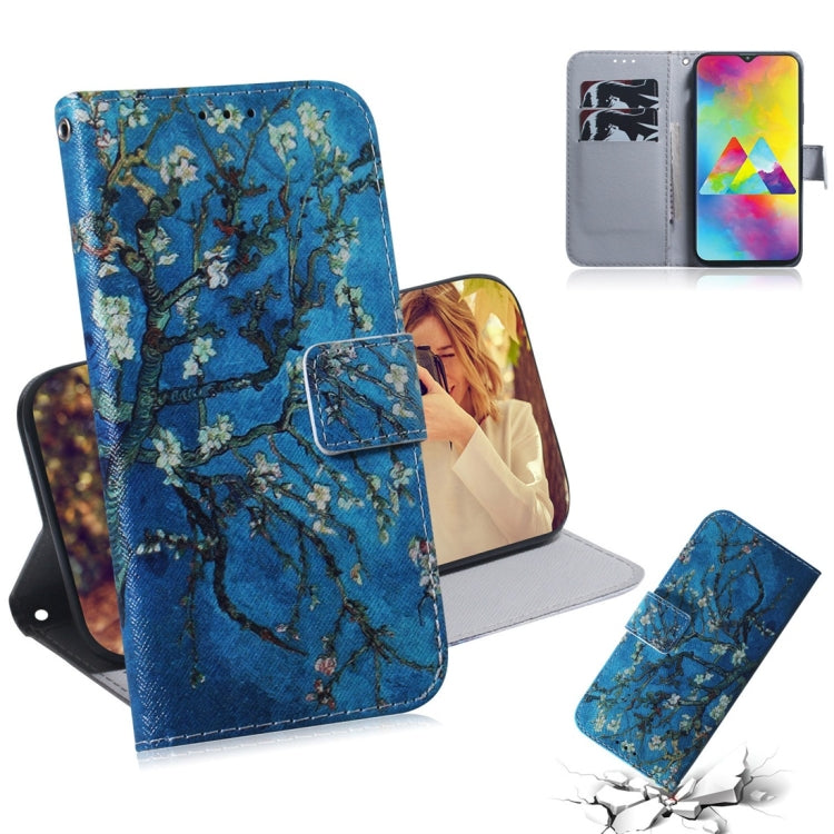 Custodia portafoglio in pelle con motivo floreale Galaxy M20