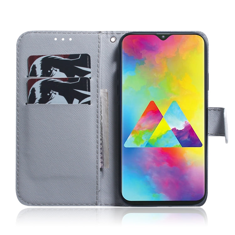 Custodia portafoglio in pelle con disegno lupo Galaxy A10 M10