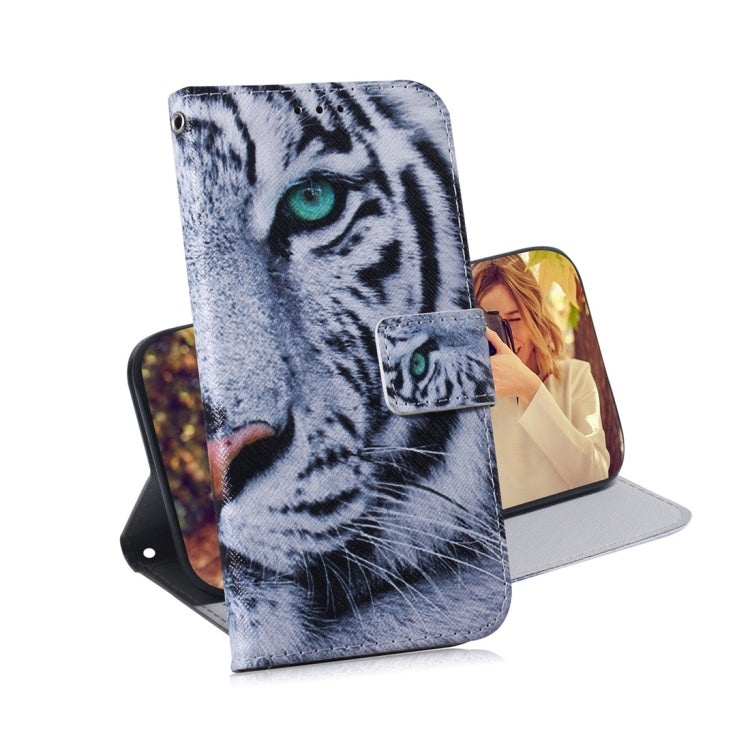 Custodia portafoglio in pelle con motivo tigre per Galaxy A70