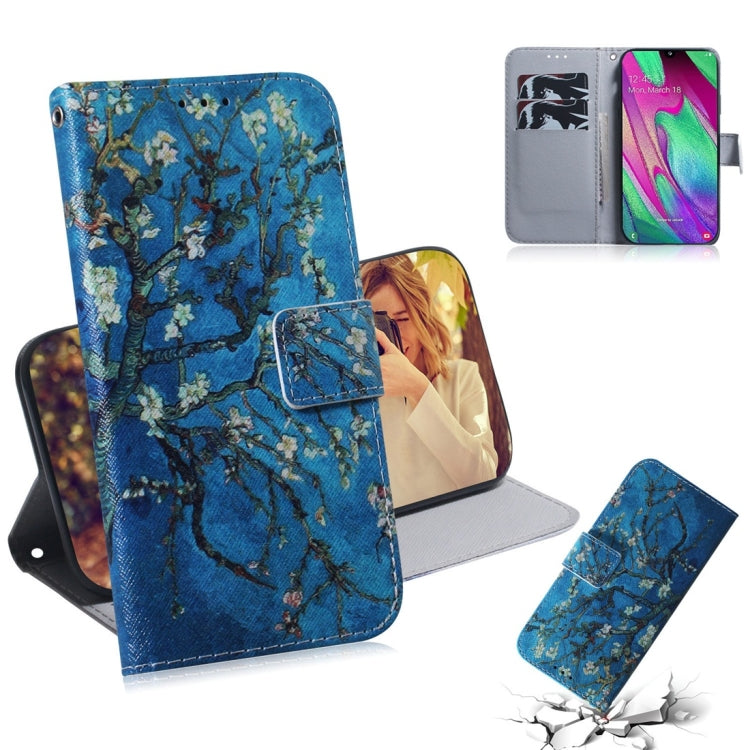 Custodia portafoglio in pelle floreale per Galaxy A40