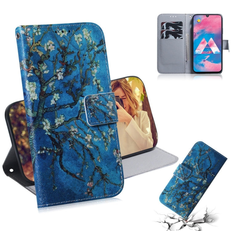 Custodia portafoglio in pelle con motivo floreale Galaxy M30