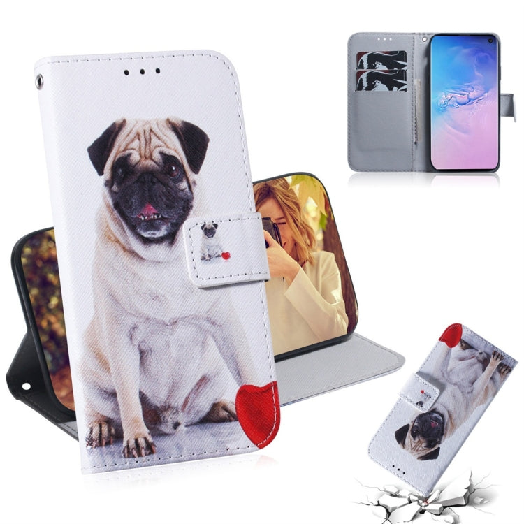 Custodia portafoglio in pelle con disegno Carlino Galaxy S10