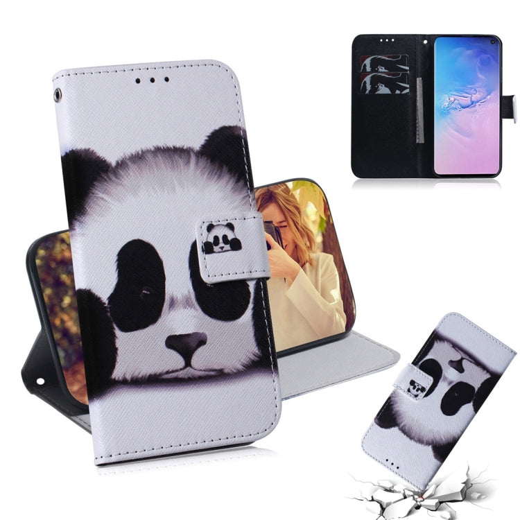 Custodia portafoglio in pelle con motivo panda per Galaxy S10