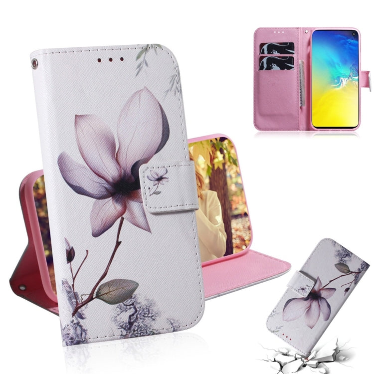 Custodia portafoglio in pelle con motivo floreale per Galaxy S10e