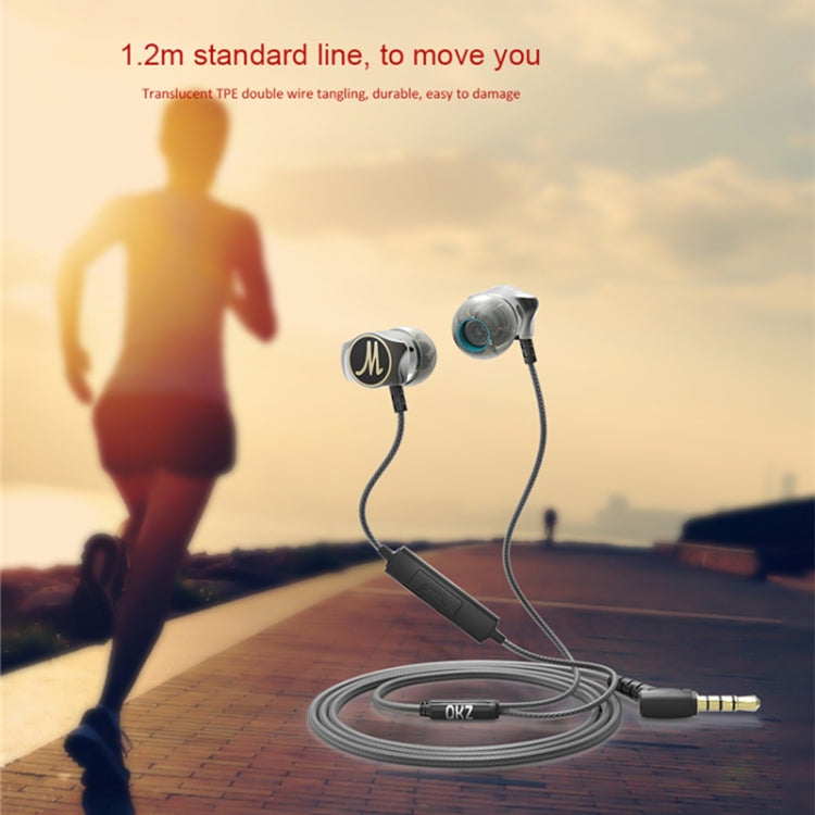 Cuffie intrauricolari QKZ DM7 in metallo per sport