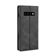 Custodia portafoglio in pelle con fibbia magnetica Galaxy S10