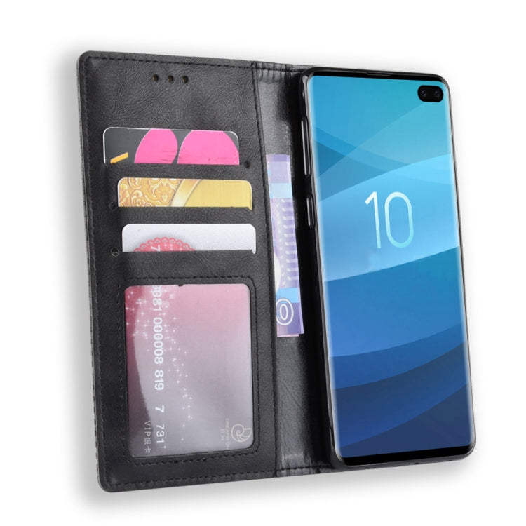 Custodia portafoglio in pelle per Galaxy S10+ con fibbia magnetic