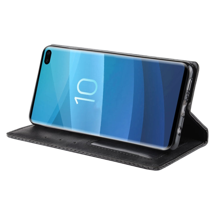 Custodia portafoglio in pelle per Galaxy S10+ con fibbia magnetic